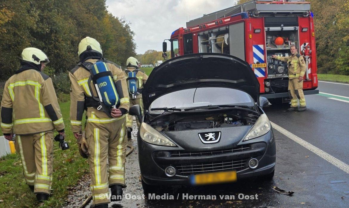 Autobrand N34 tussen Anloo en Zuidlaren – The photo only has value when it is taken