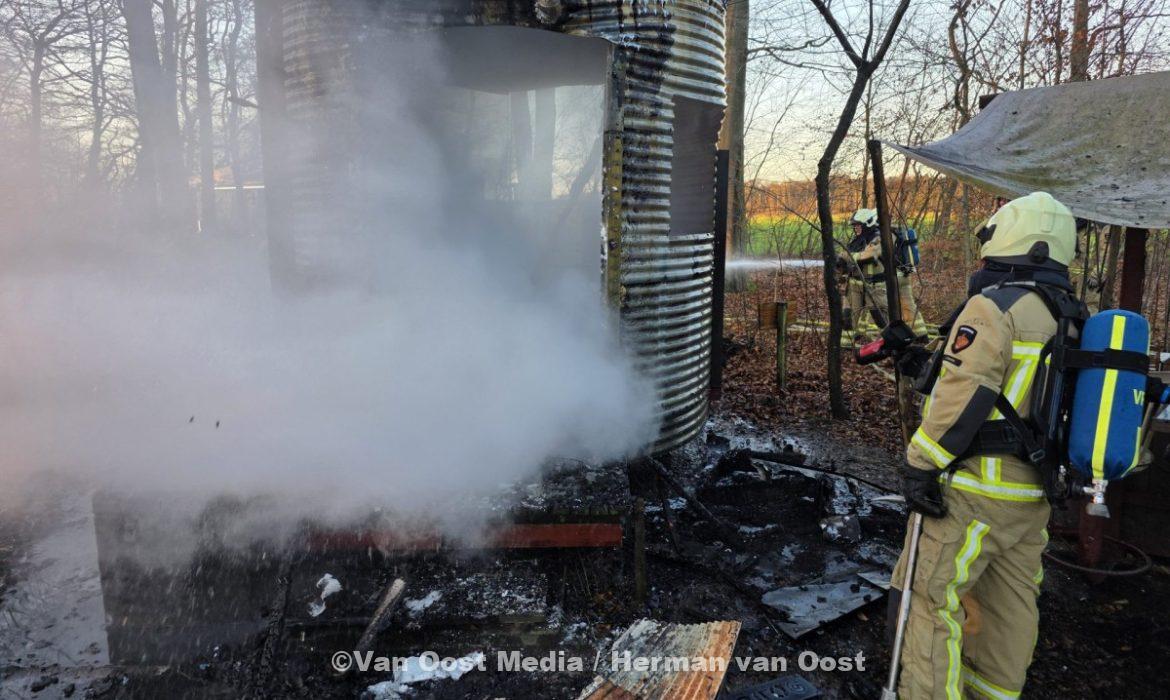 Brand in Tiny House op landgoed Mariahoeve Papenvoort (video) – The photo only has value when it is 